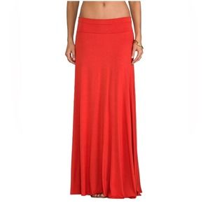 Rachel Pally long full red maxi skirt / bandeau dress - M